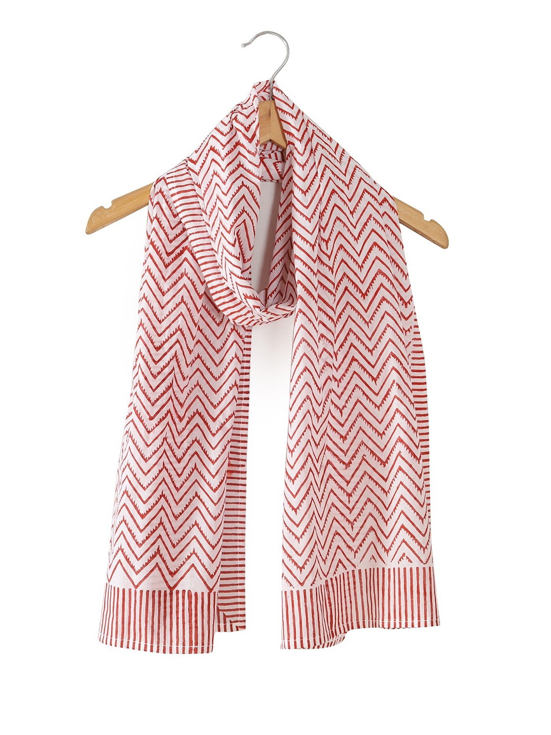 

HANDICRAFT PALACE Women Cotton Printed Scarf, White