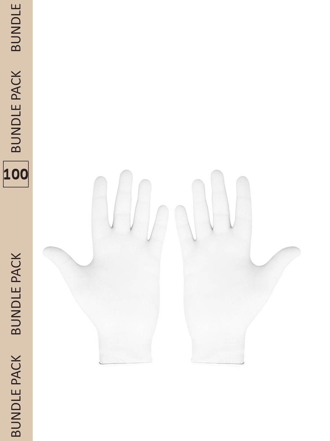 

LONDON FASHION hob Pack Of 100 Disposable Hand Gloves, White