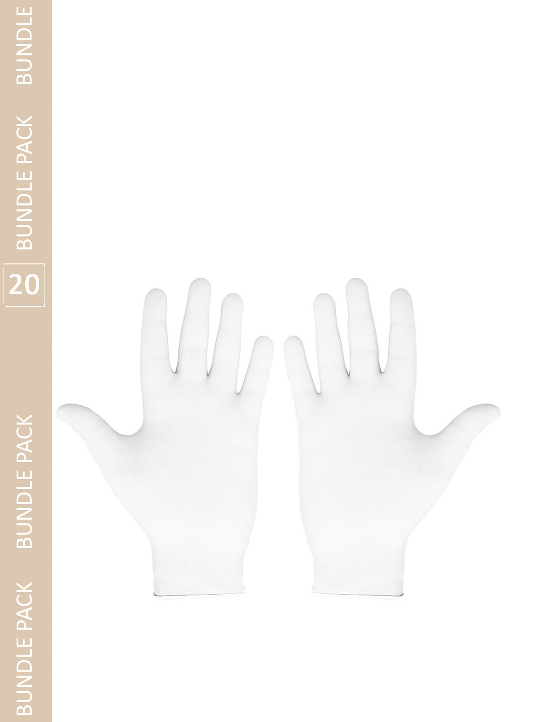 

LONDON FASHION hob Pack Of 20 Disposable Hand Gloves, White