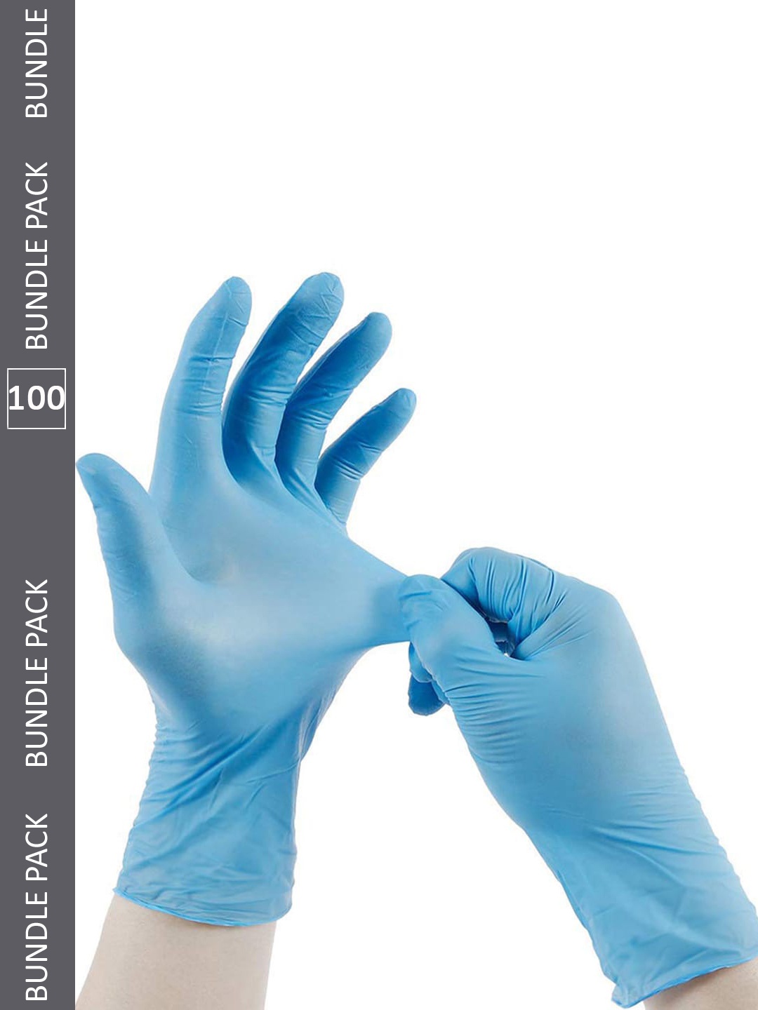 

LONDON FASHION hob Pack Of 100 Disposable Hand Gloves, Blue