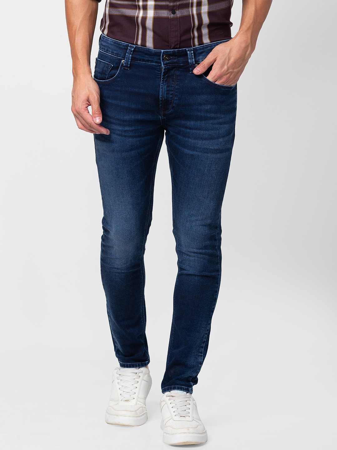 

SPYKAR Men Blue Super Skinny Fit Low-Rise Light Fade Jeans