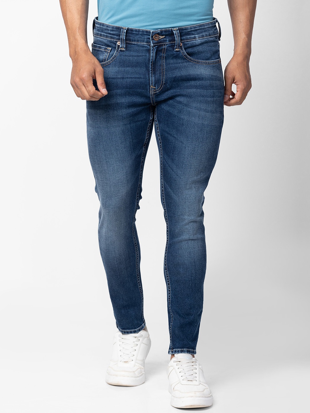 

SPYKAR Men Slim Fit Heavy Fade Cotton Jeans, Blue