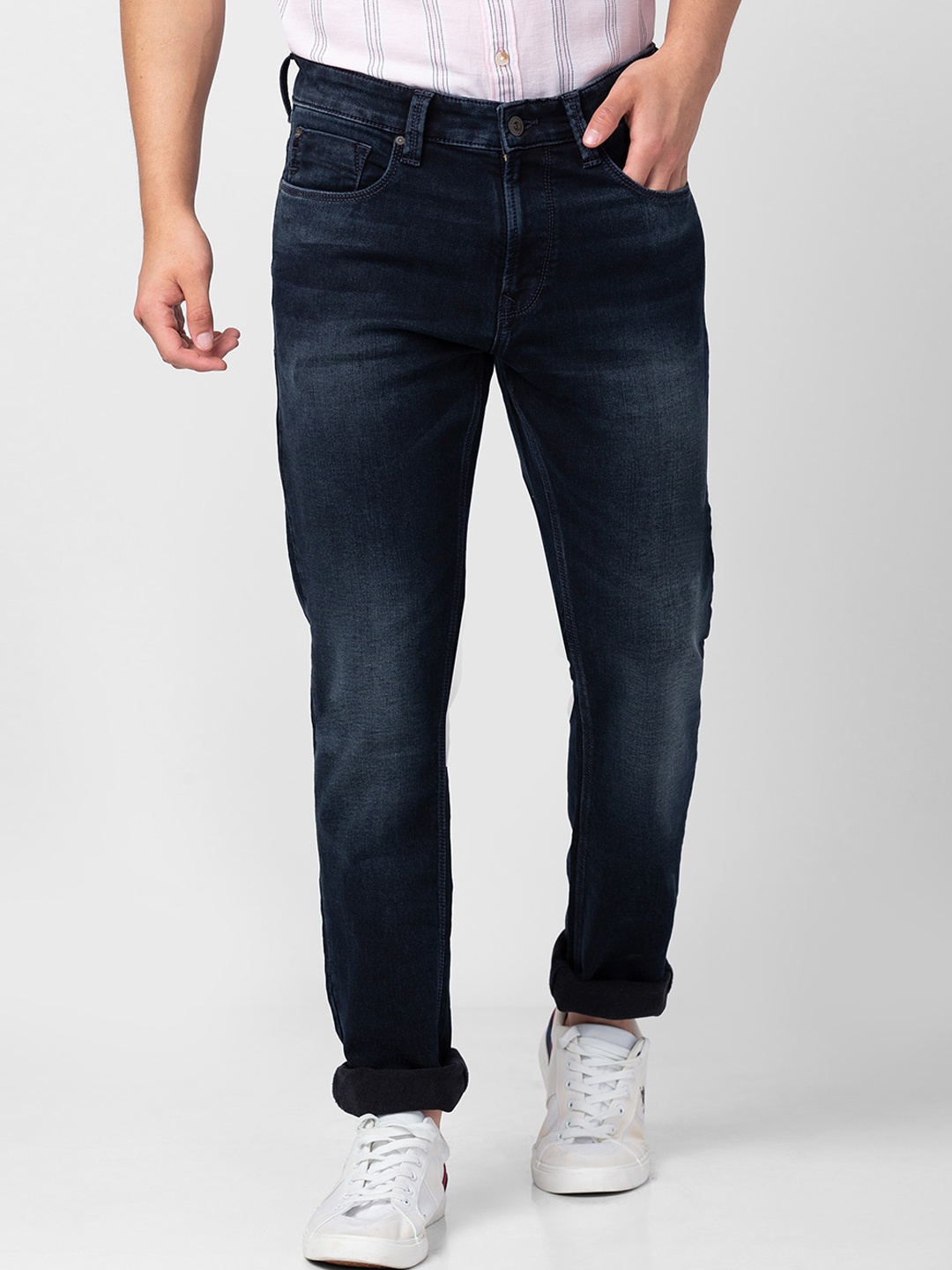 

SPYKAR Men Light Fade Cotton Jeans, Blue