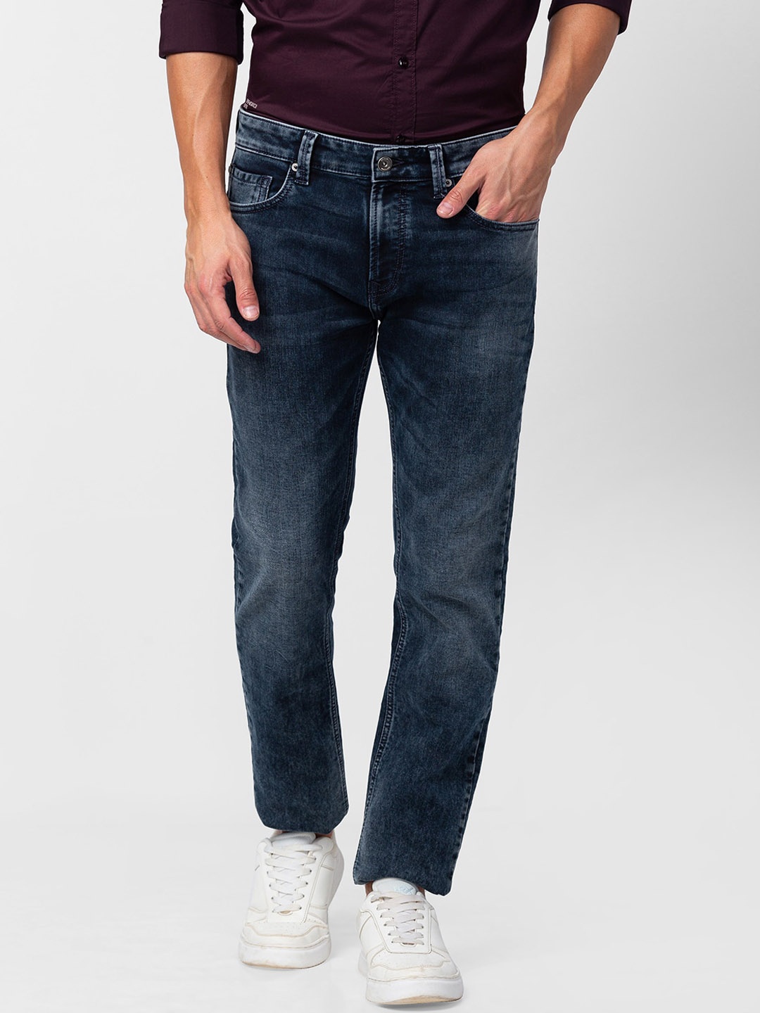 

SPYKAR Men Light Fade Cotton Jeans, Blue