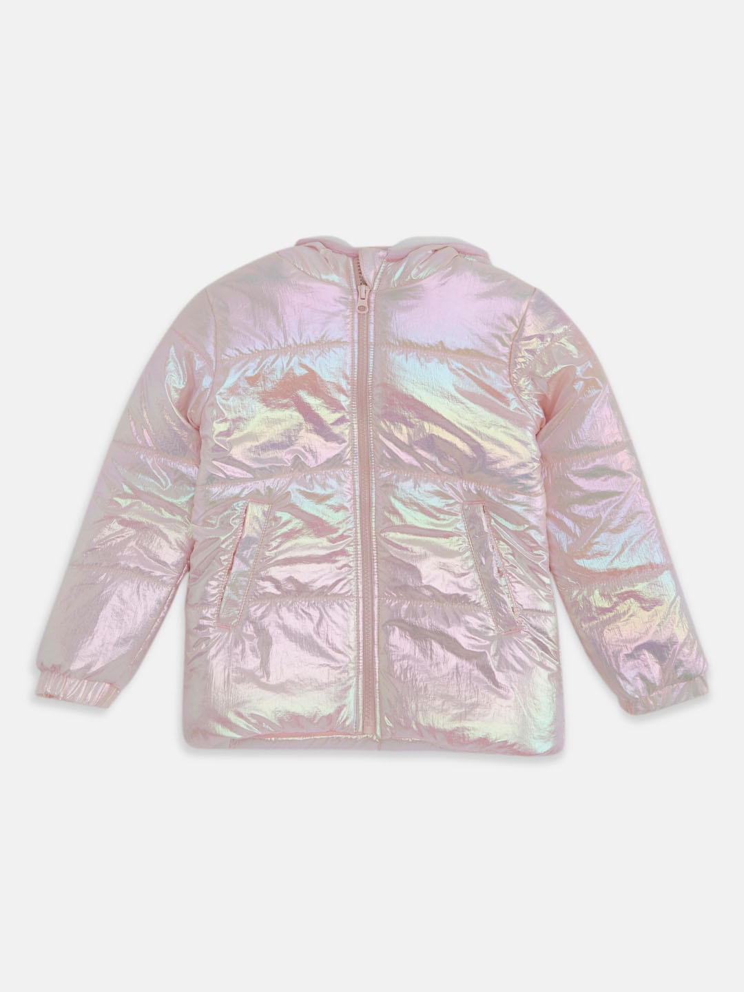

Pantaloons Junior Girls Puffer Jacket, Peach