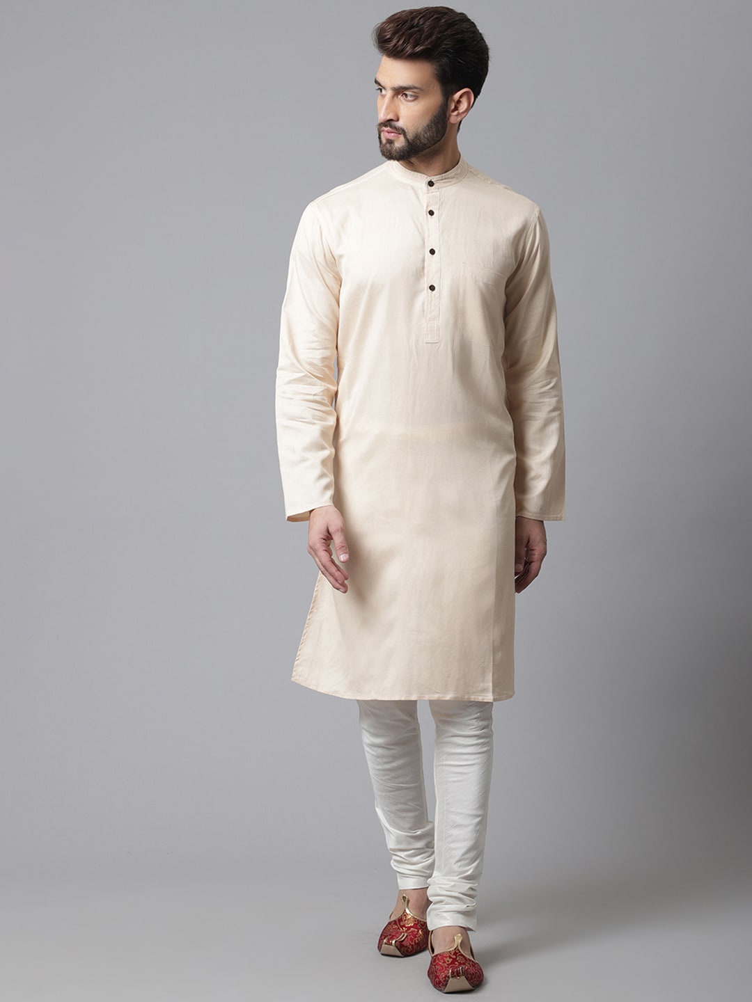 

even Men Cotton Kurta, Cream