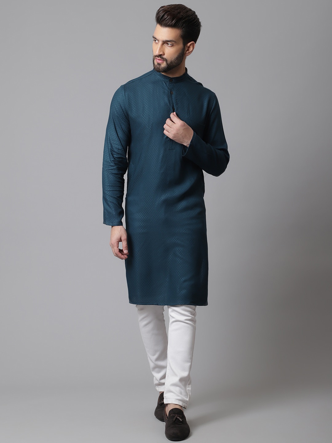 

even Men Kurta, Green