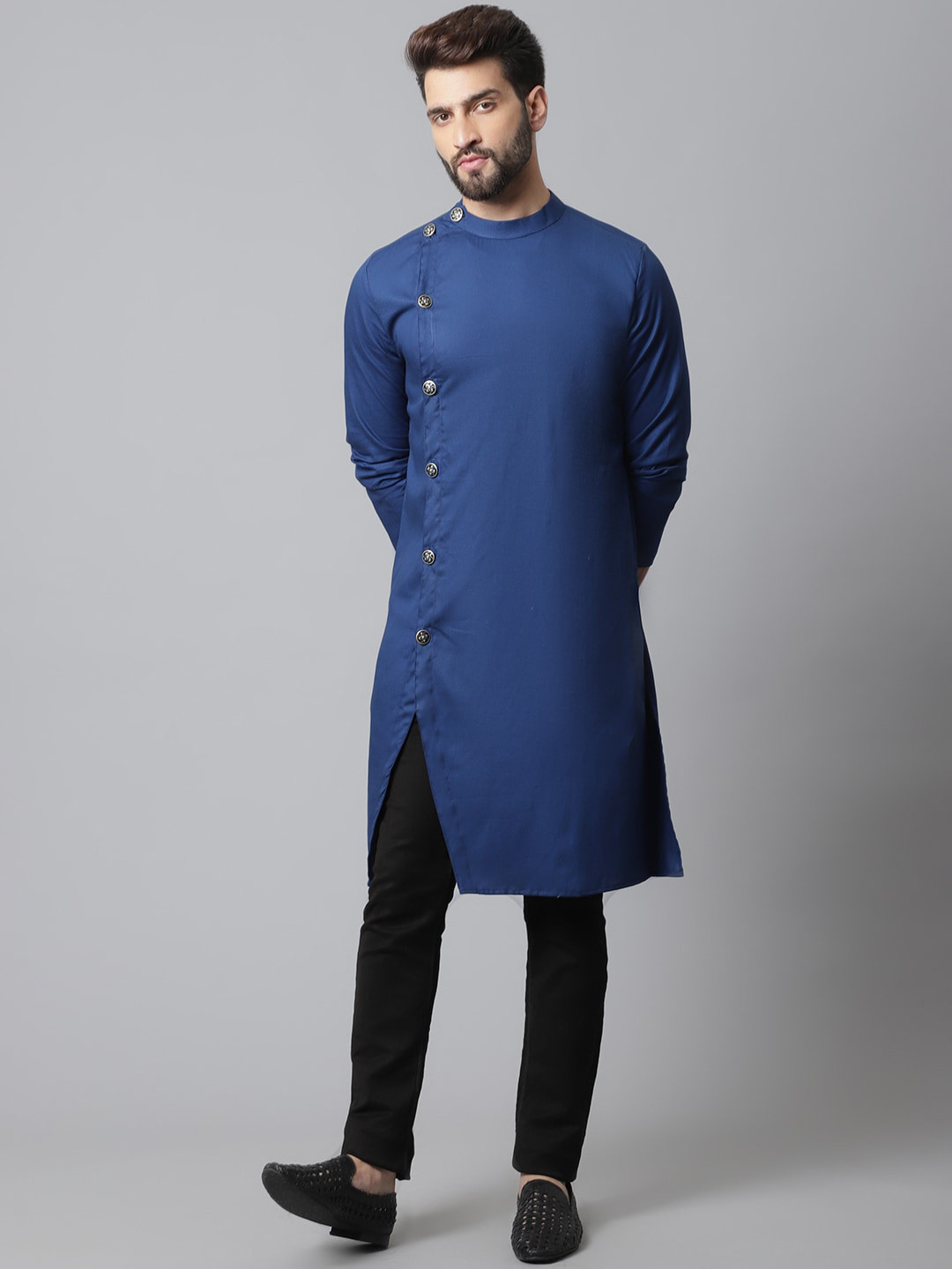 

even Men Cotton Kurta, Blue