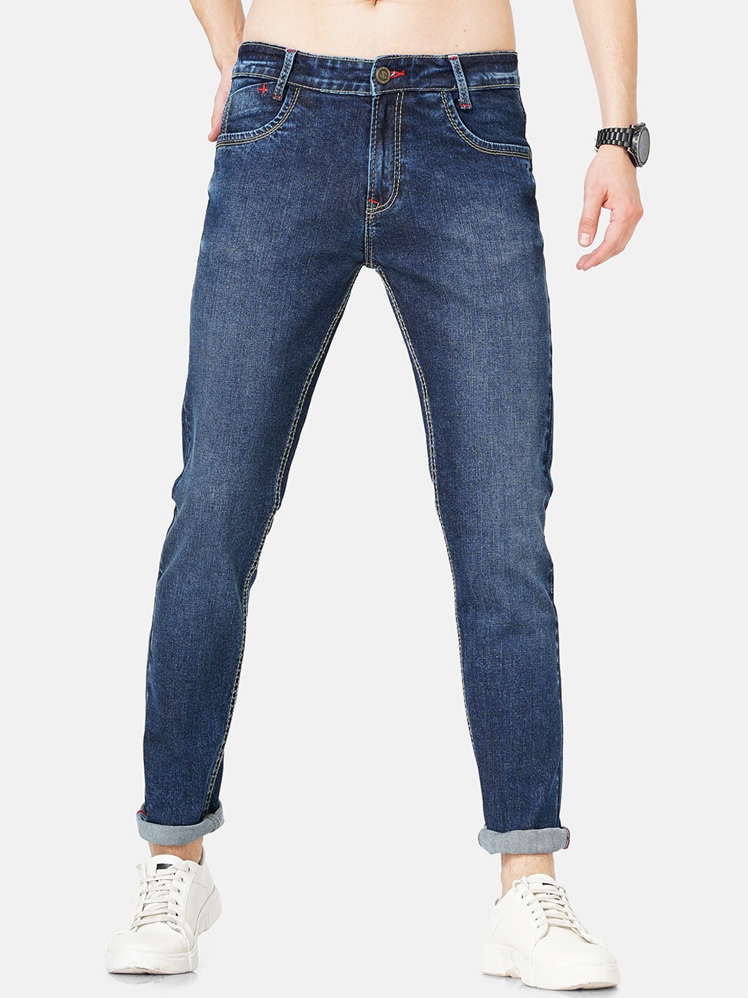 

Jean Cafe Men Jean Slim Fit Light Fade Jeans, Blue