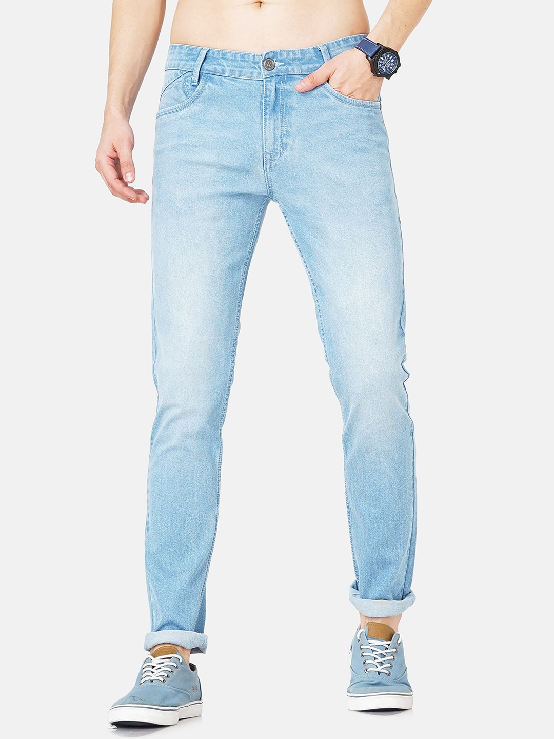

Jean Cafe Men Regular Fit Heavy Fade Jeans, Blue