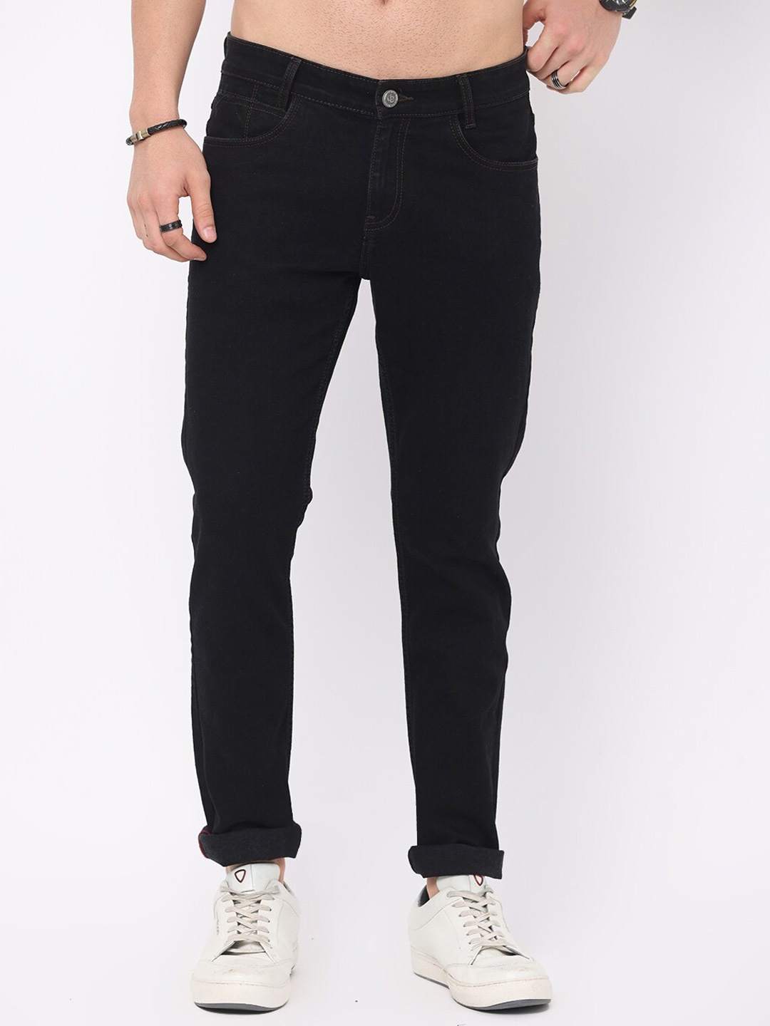 

Jean Cafe Men Jean Slim Fit Cotton Jeans, Black
