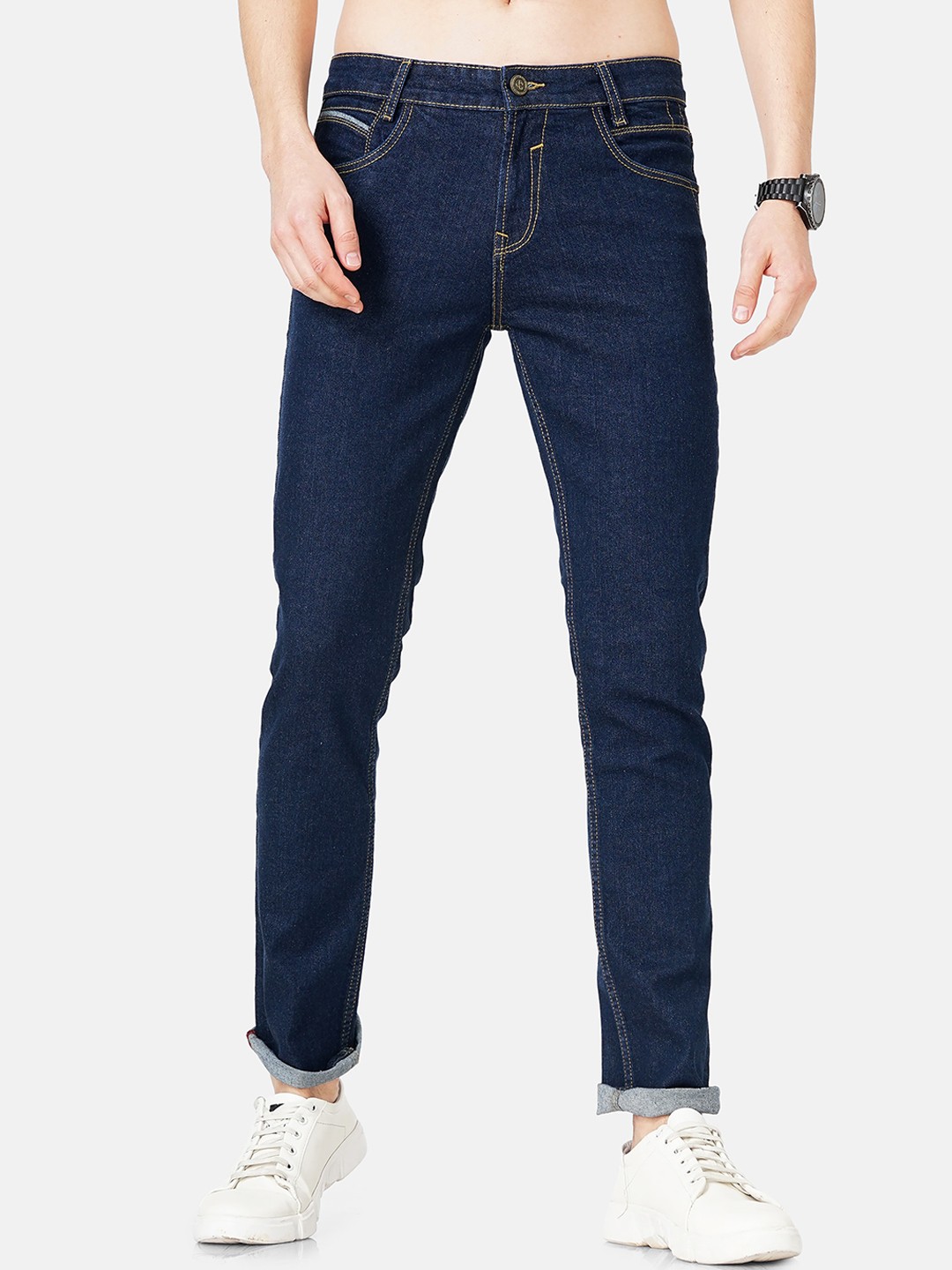 

Jean Cafe Men Jean Slim Fit Mid-Rise Jeans, Blue