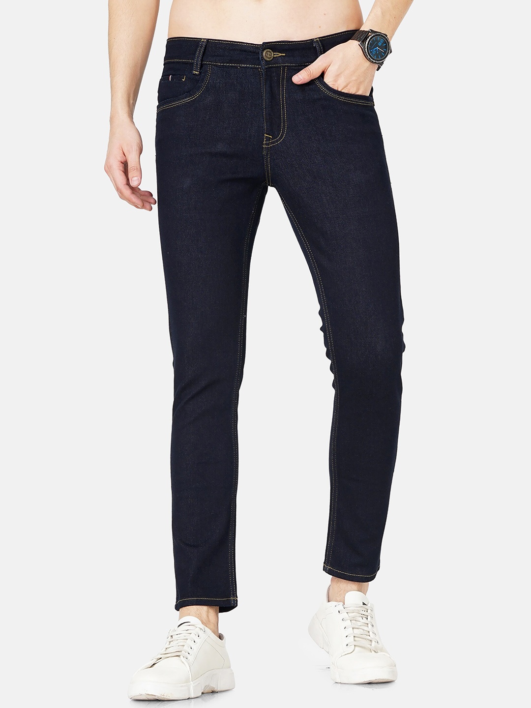 

Jean Cafe Men Jean Skinny Fit Mid-Rise Jeans, Blue
