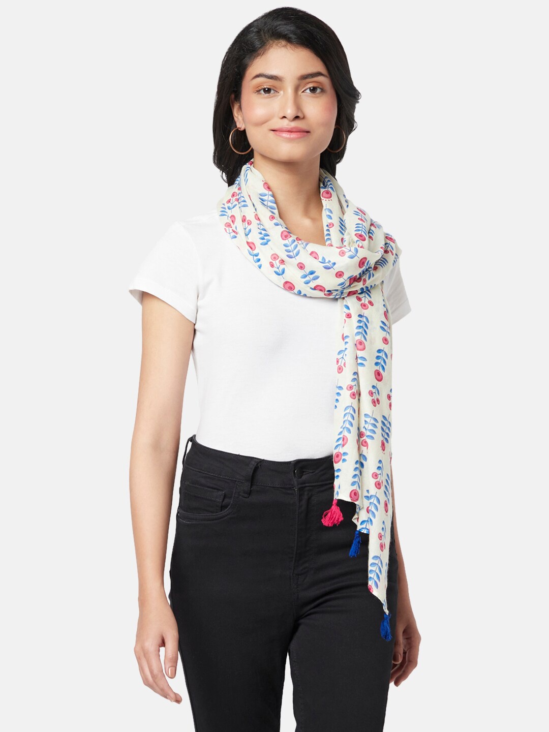 

Honey by Pantaloons Women Printed Scarf, White