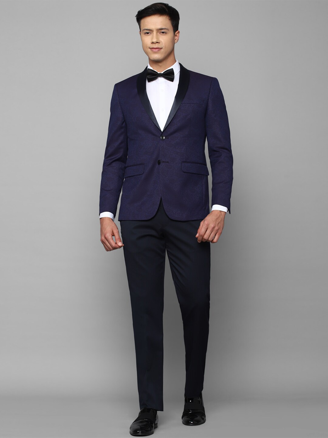 

Allen Solly Men Single-Breasted Slim-Fit 2-Piece Suit, Navy blue