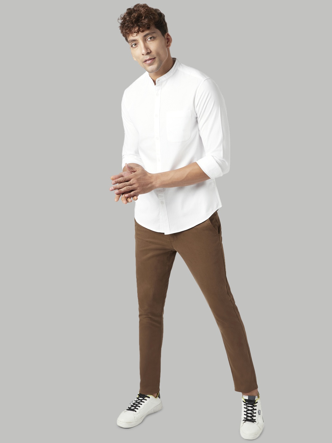 

BYFORD by Pantaloons Men Slim Fit Cotton Casual Shirt, White