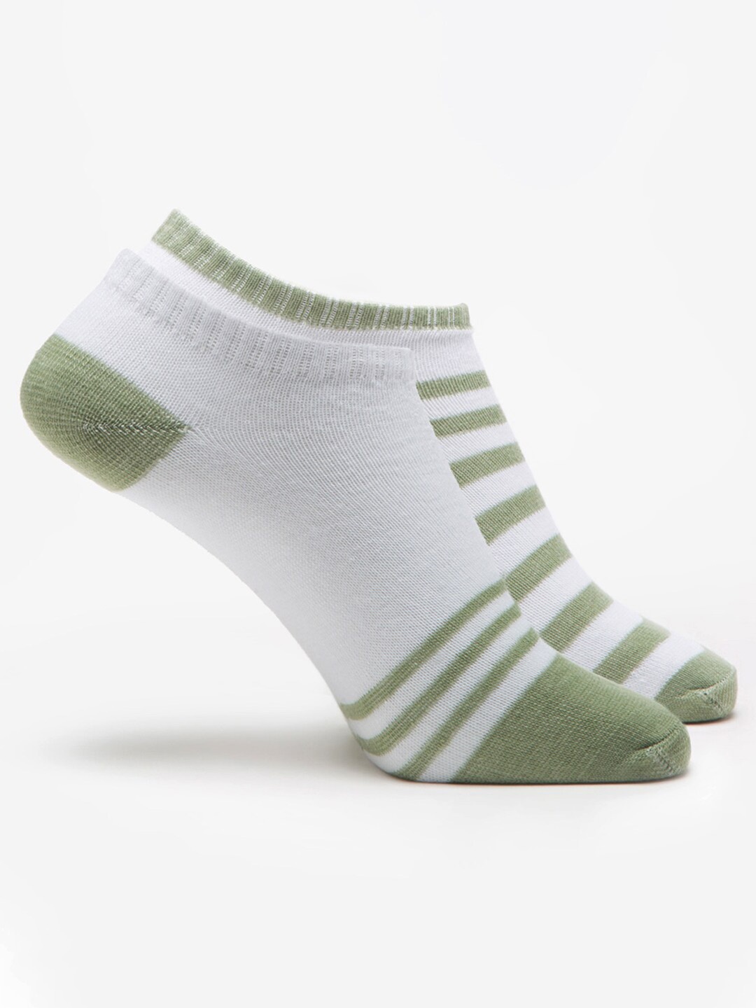 

J Style Women Pack Of 2 Assorted Ankle Socks, Green