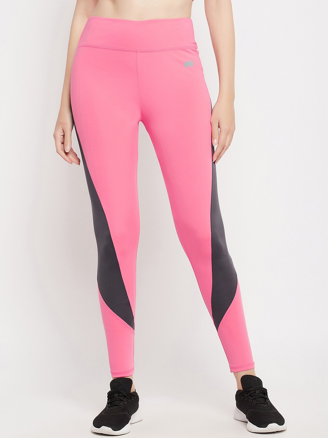 

Clovia Women Snug Fit Active Ankle Length Tights, Pink