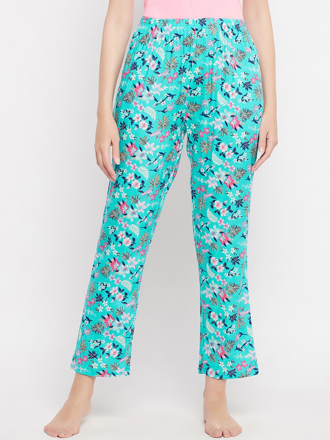 

Clovia Pretty Florals Pyjama, Blue
