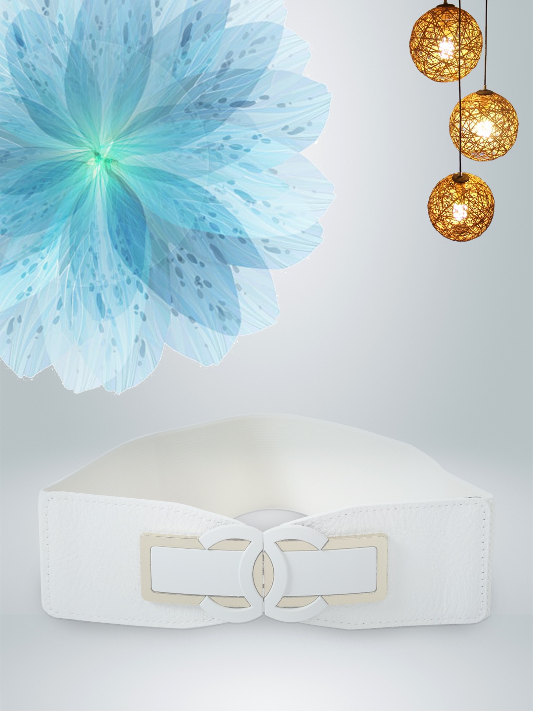 

Kastner Women Adjustable Stretchable Waist Belt, White