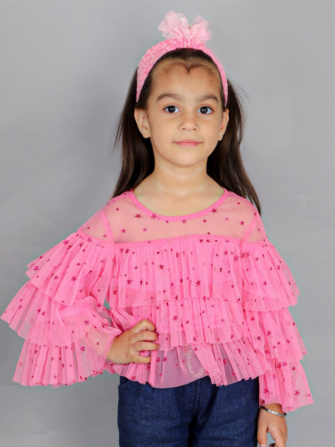 

LIL DRAMA Net Top, Pink
