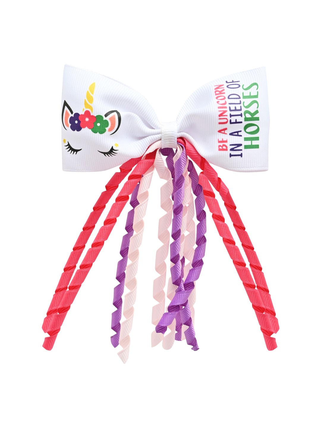 

Aye Candy Girls Unicorn With Affirmation Twirly Alligator Hair Clip, White