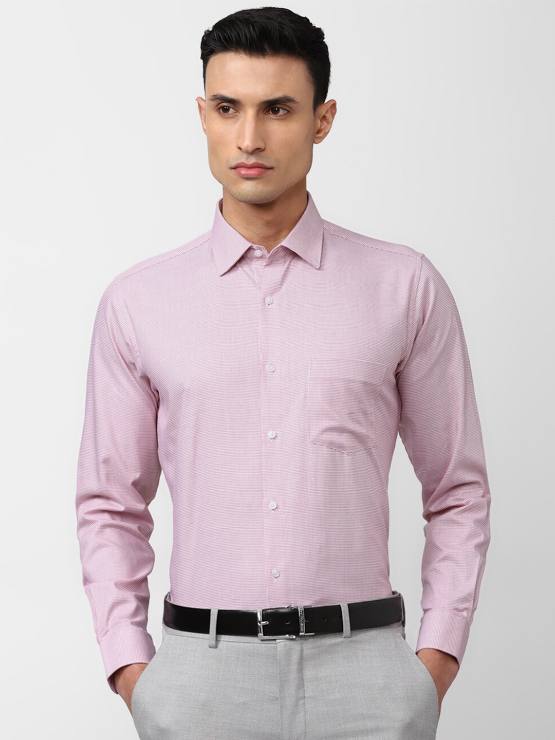 

Van Heusen Men Pure Cotton Formal Shirt, Pink