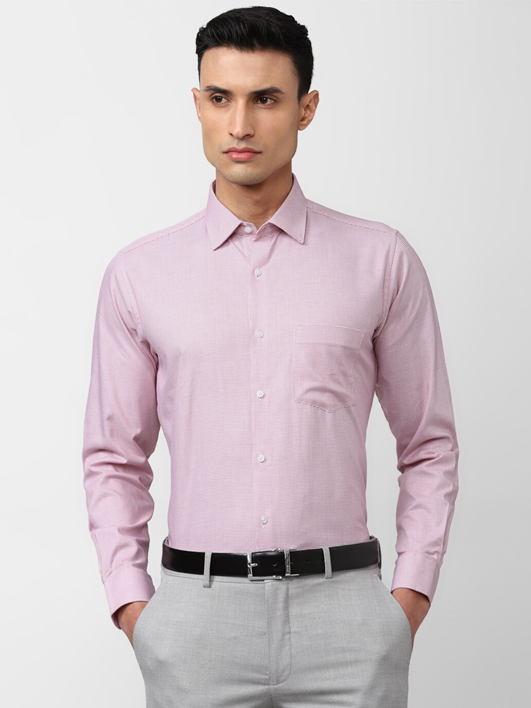 

Van Heusen Men Pure Cotton Formal Shirt, Pink