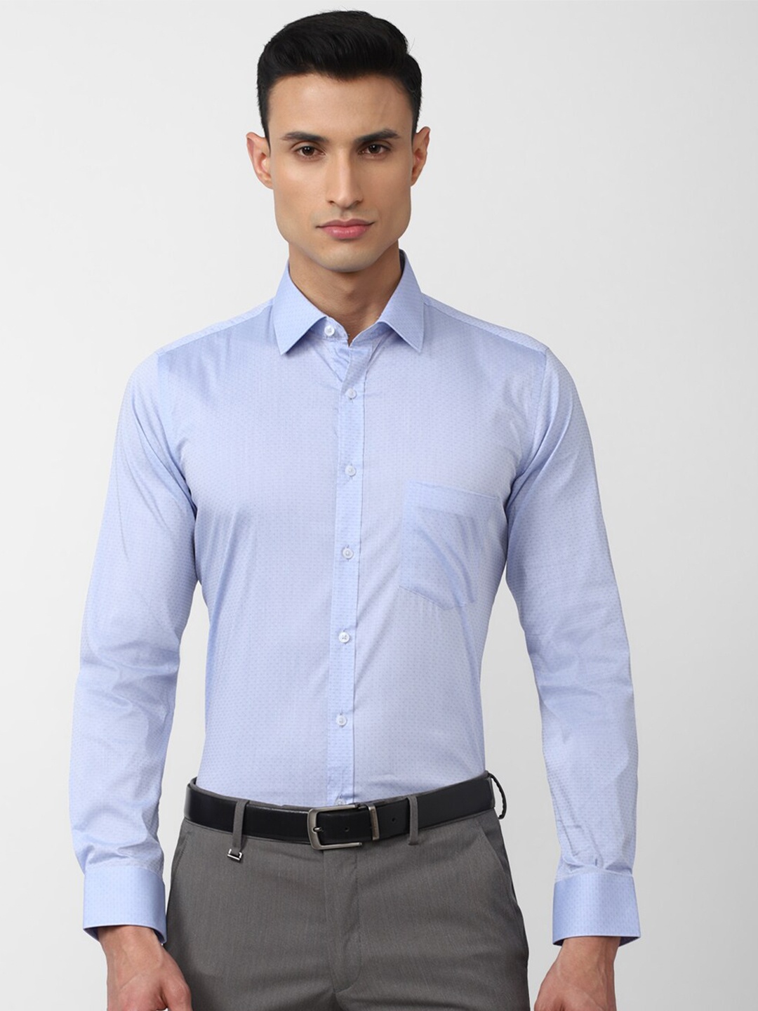 

Van Heusen Men Slim Fit Formal Shirt, Blue