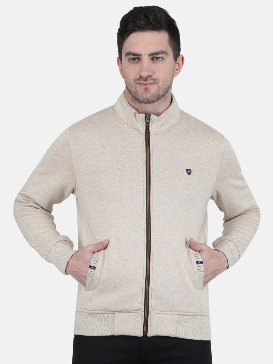 

Monte Carlo Men Solid Sweatshirt, Beige
