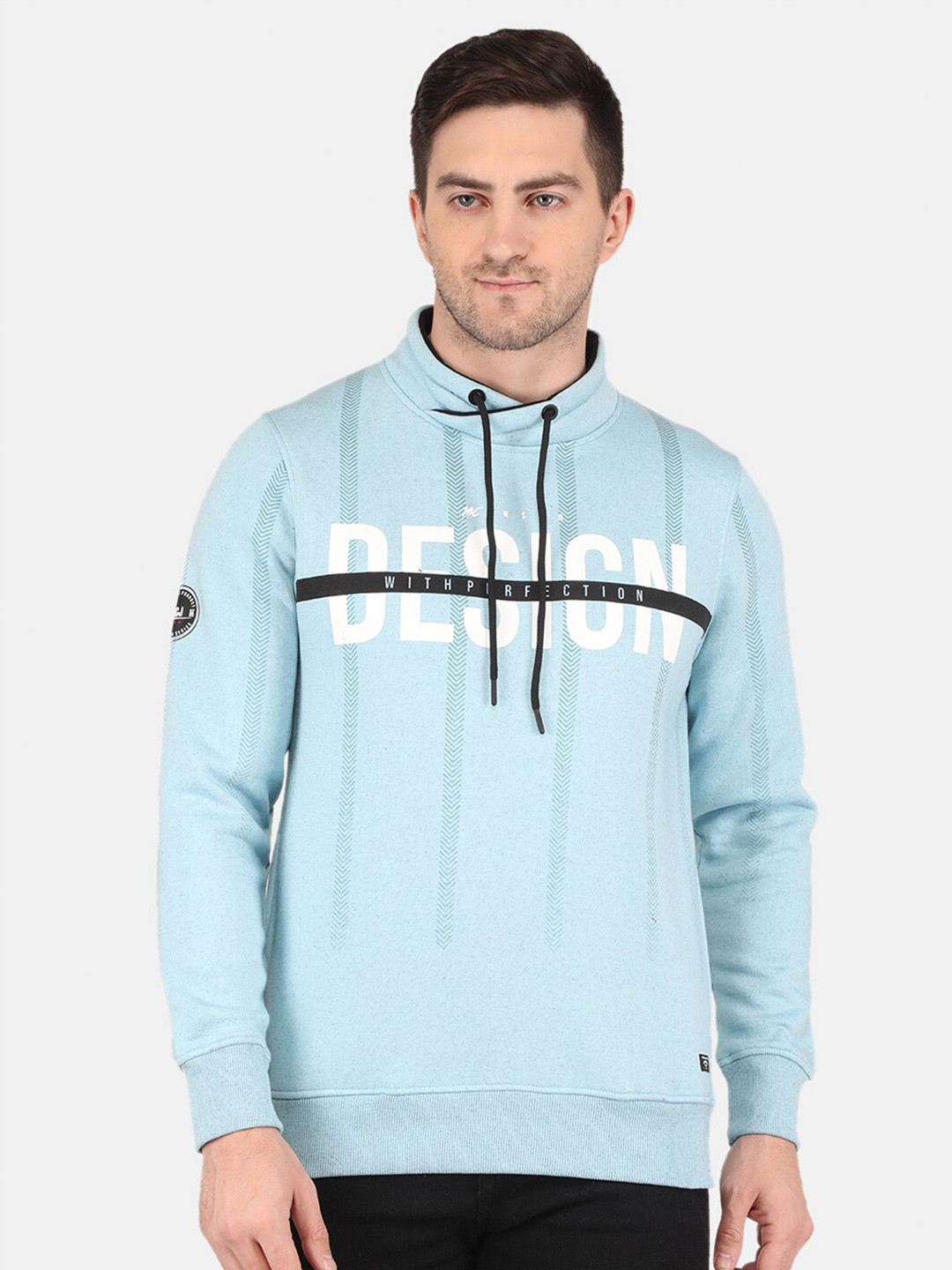 

Monte Carlo Men Printed Hooded Sweatshirt, Blue