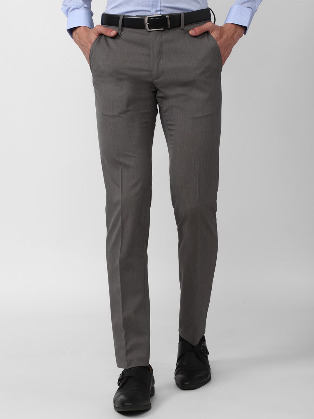 

Van Heusen Men Slim Fit Formal Trousers, Grey