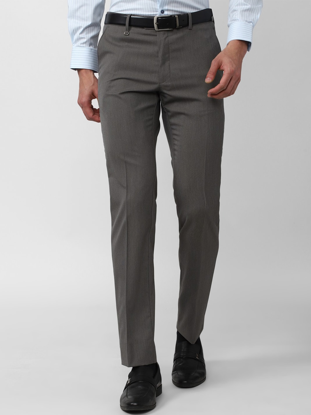 

Van Heusen Men Slim Fit Formal Trousers, Grey