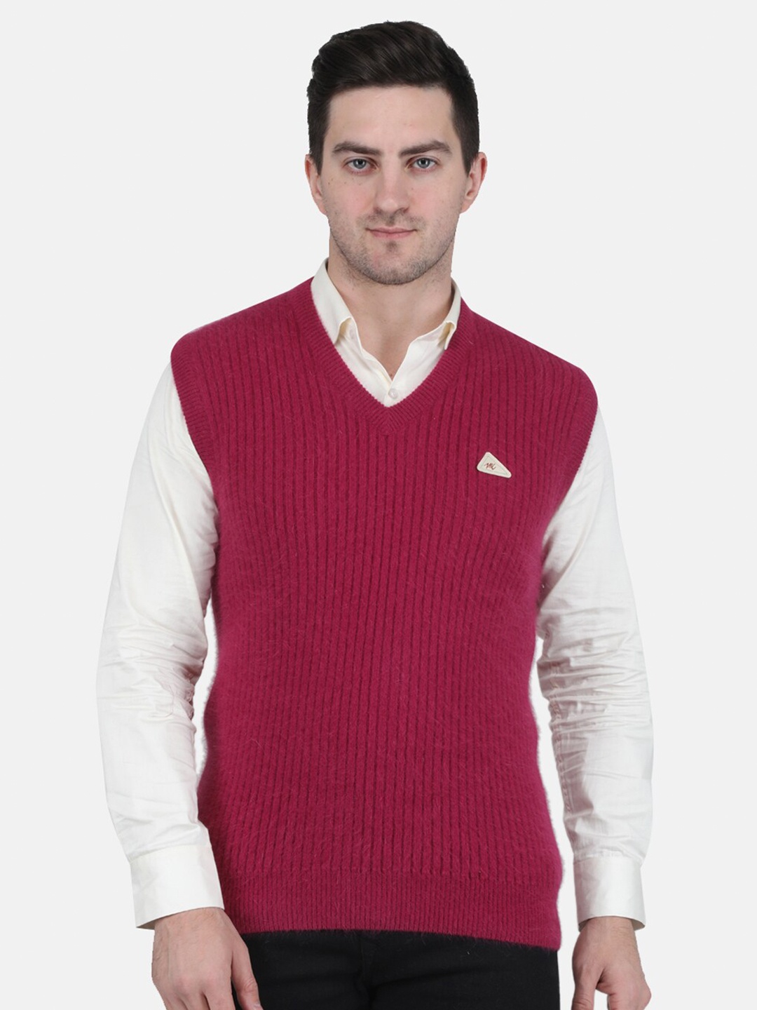 

Monte Carlo Men Ribbed Sweater Vest, Purple