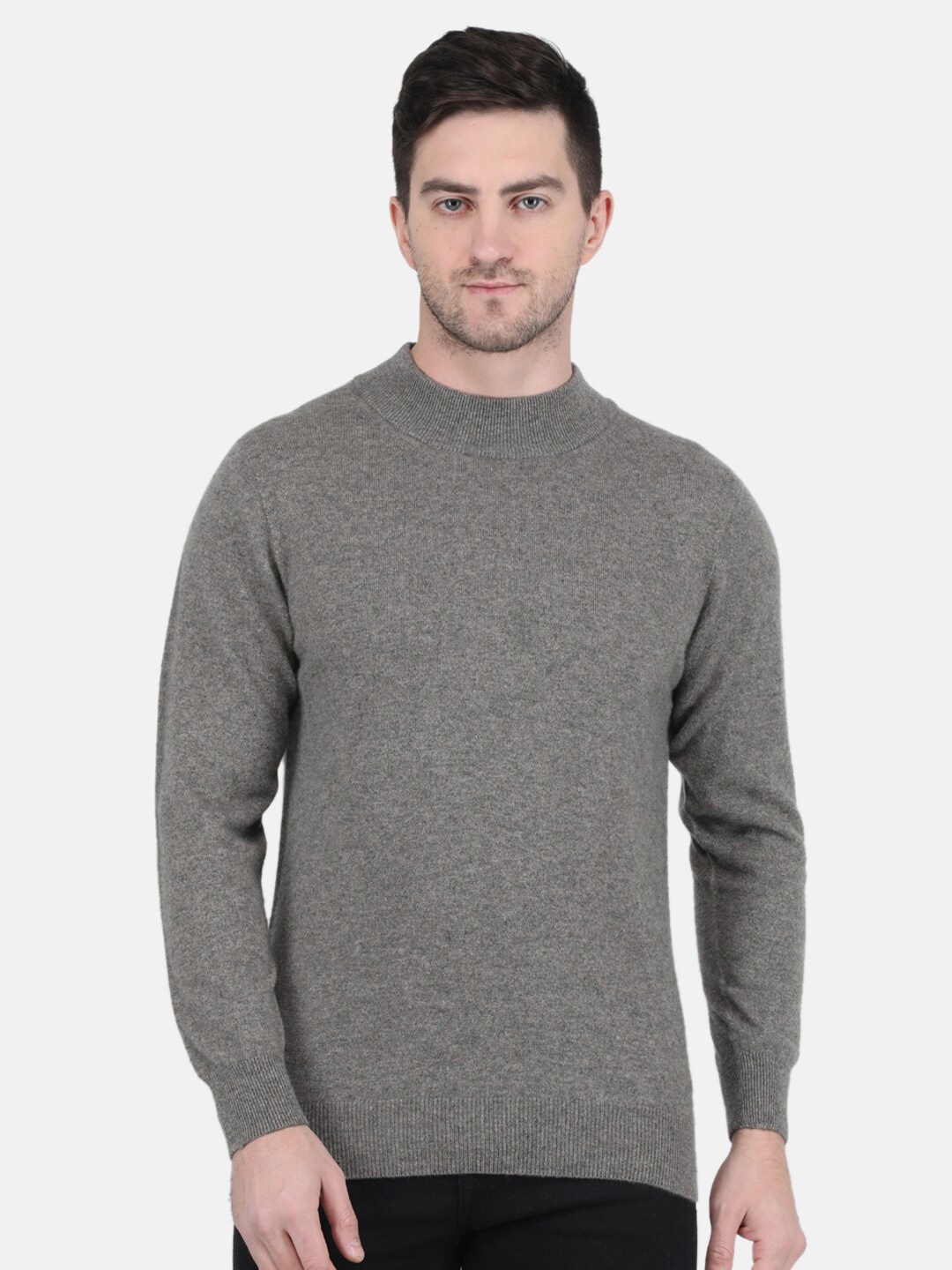 

Monte Carlo Men Cashmere Wool Pullover, Grey