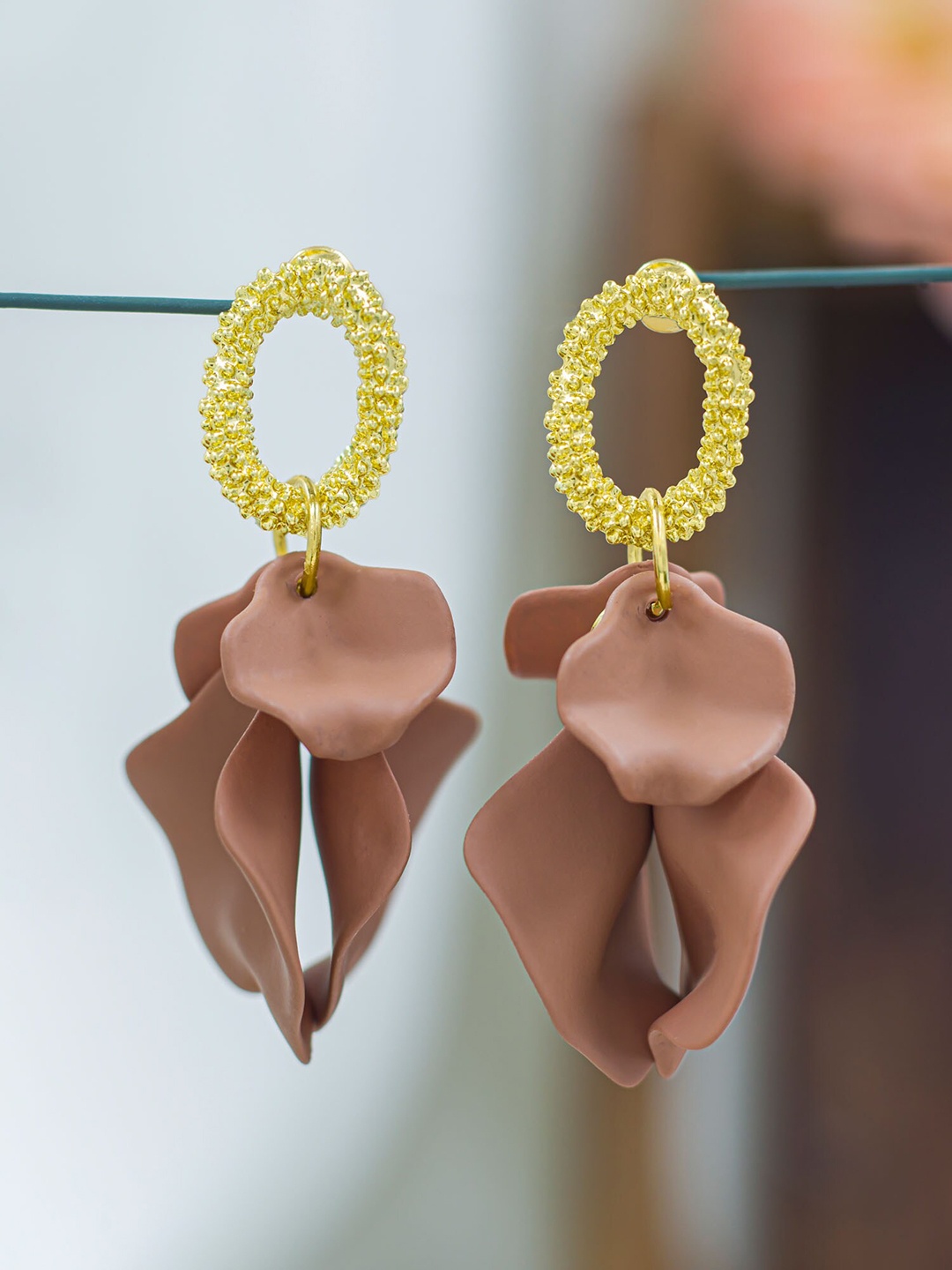 

Bellofox Gold Plated Contemporary Drop Earrings