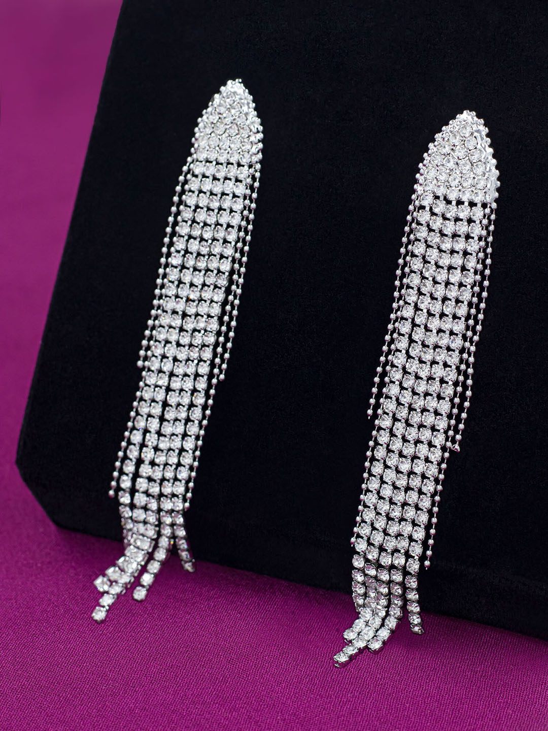 

Bellofox Contemporary Drop Earrings, Silver
