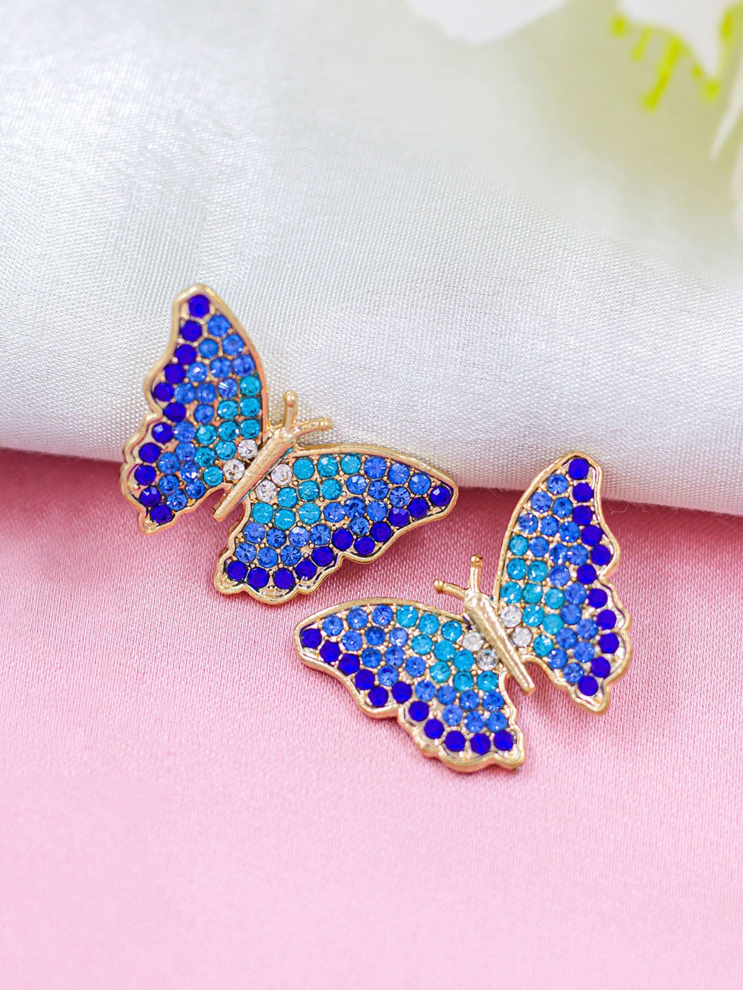 

Bellofox Gold-Plated Contemporary Studs Earrings, Turquoise blue