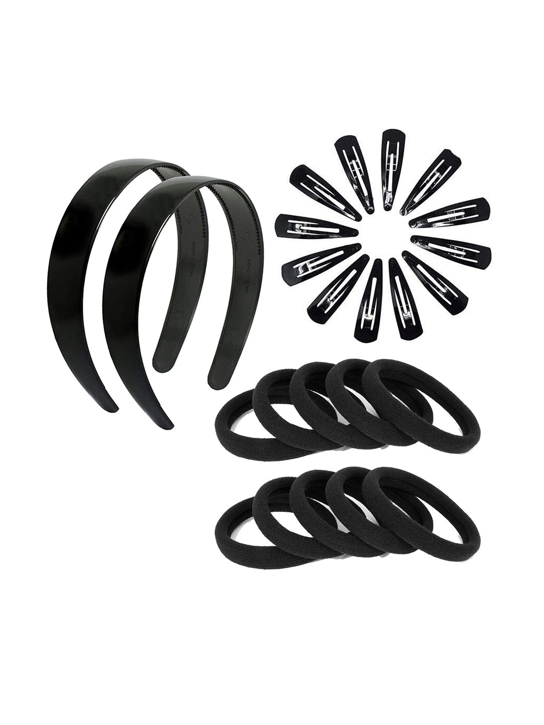 

CHRONEX Women Pack of 24 Hair Accessory Set, Black