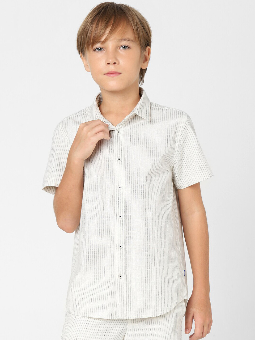 

Jack & Jones Junior Boys White Floral Striped Casual Shirt