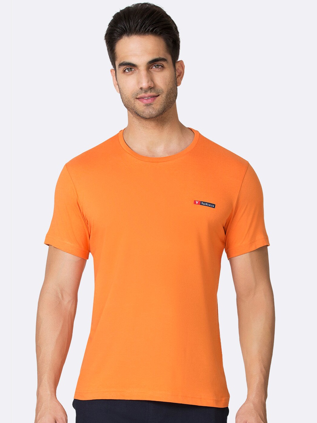 

Van Heusen Solid Crew Neck Short Sleeve T-Shirt, Orange