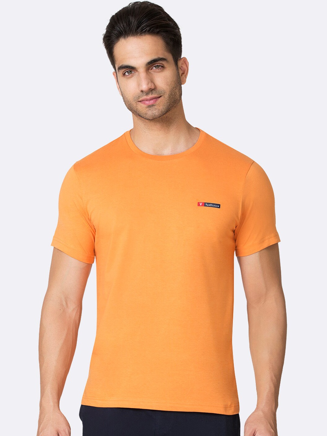 

Van Heusen Solid Crew Neck Short Sleeve T-Shirt, Orange