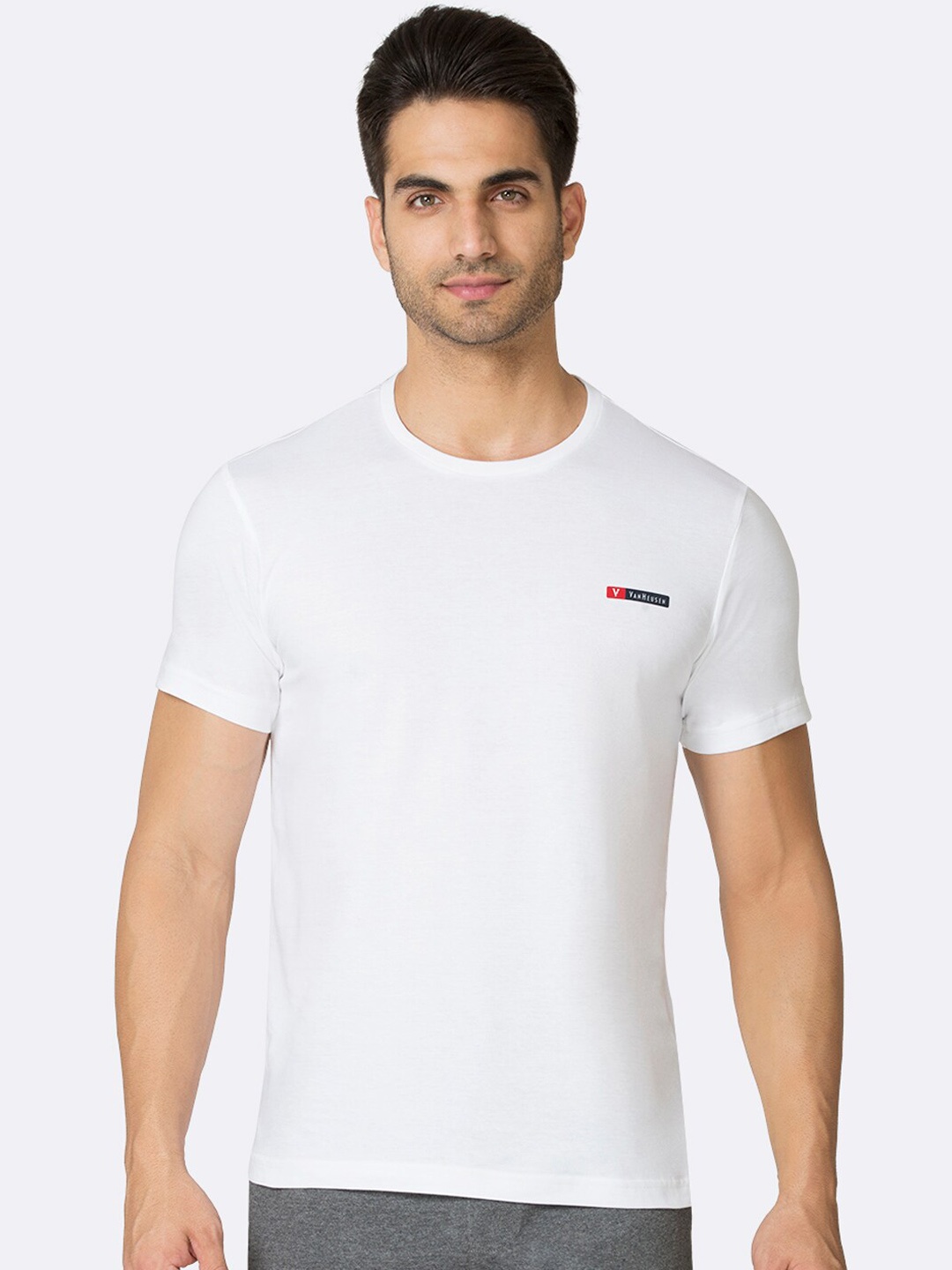 

Van Heusen Solid Crew Neck Short Sleeve T-Shirt, White