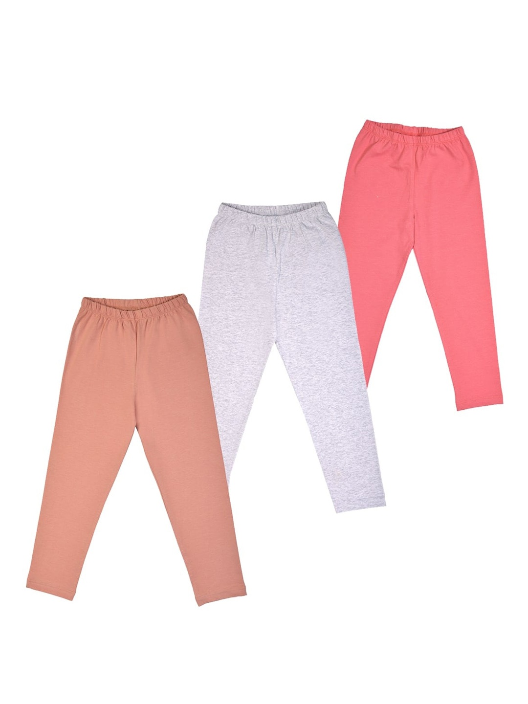 

Nino Bambino Girls Pack Of 3 Cotton Leggings, Grey