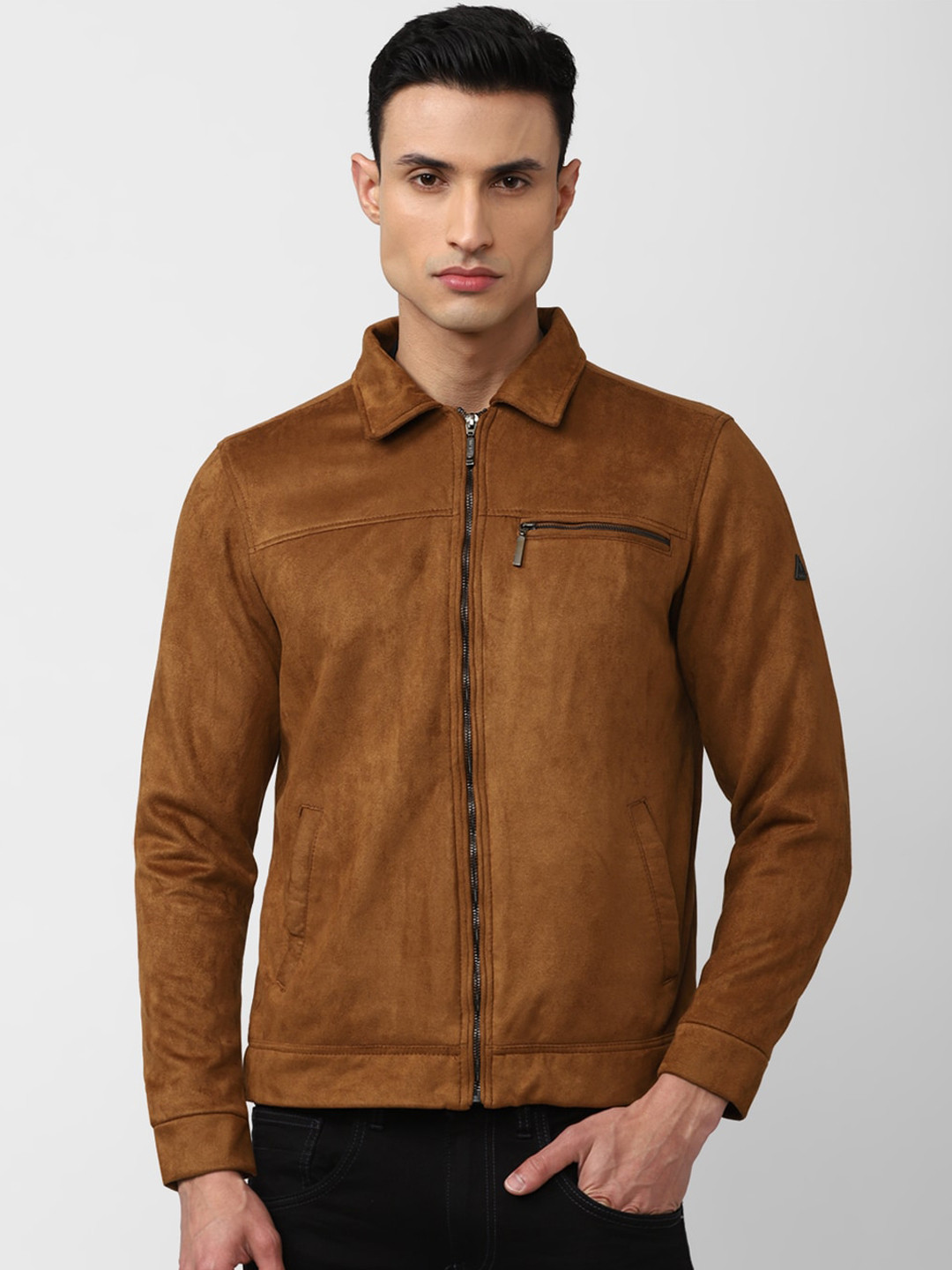 

V Dot Men Tailored Jacket, Brown