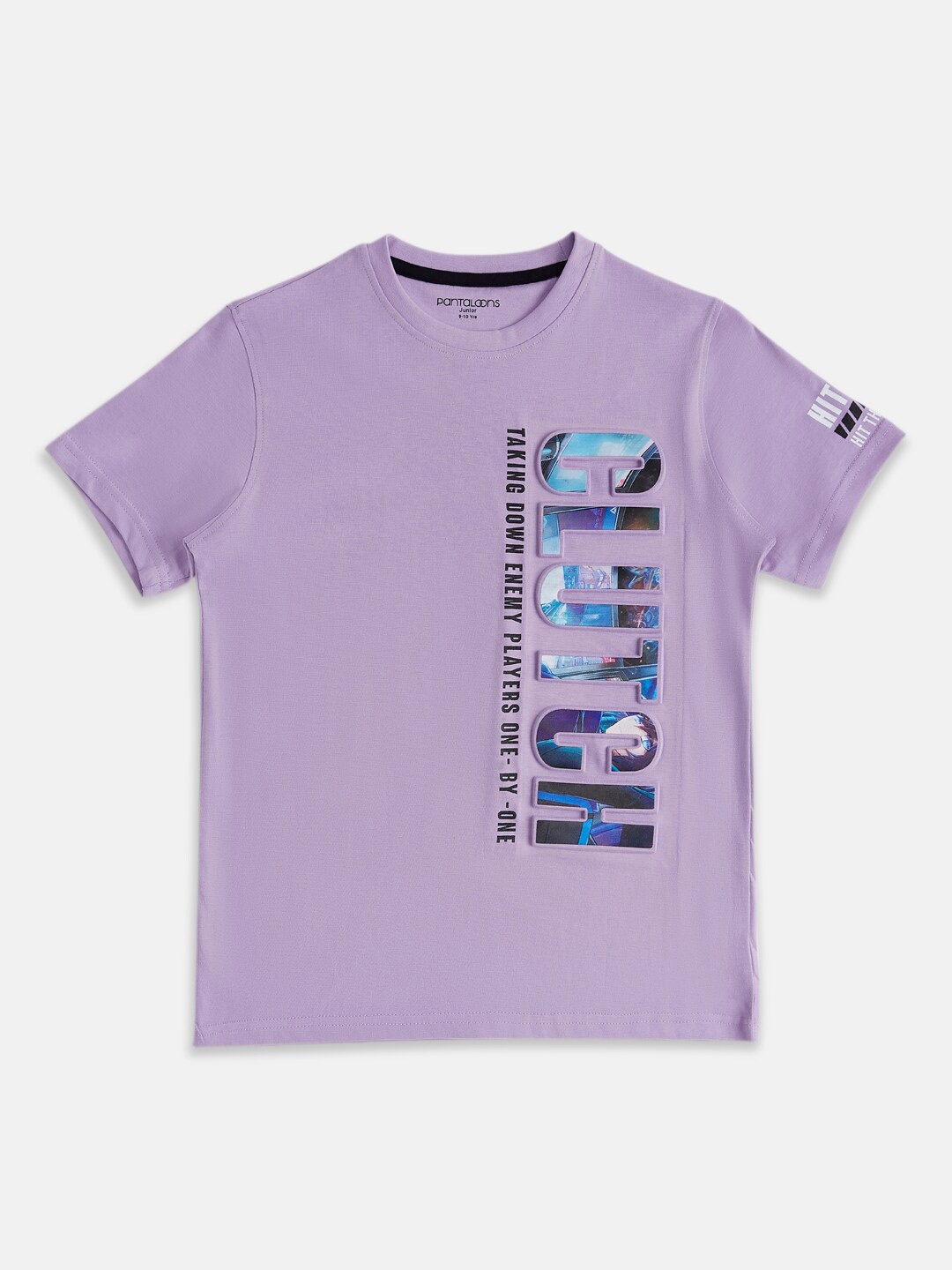 

Pantaloons Junior Boys Cotton Typography Printed T-shirt, Purple
