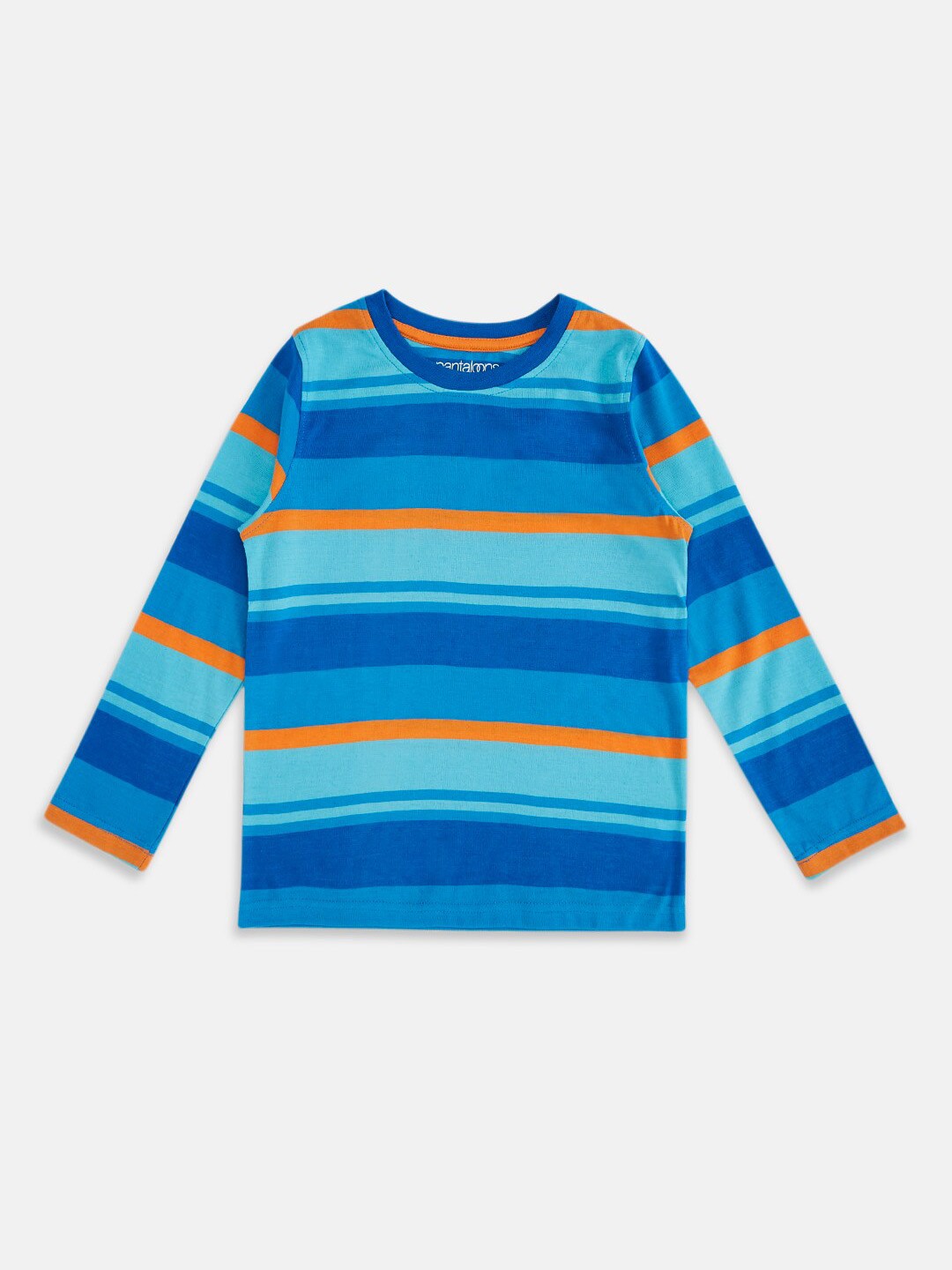 

Pantaloons Junior Boys Striped Cotton T-shirt, Blue