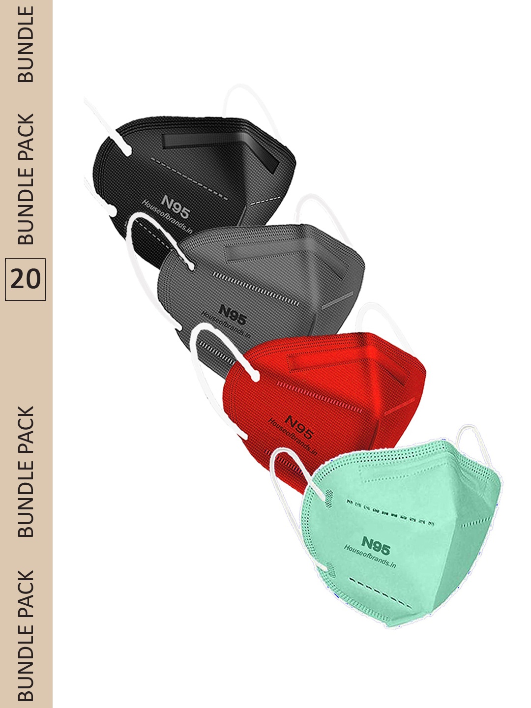 

Swiss Design Pack of 20 Assorted Anti-Pollution N95 Masks