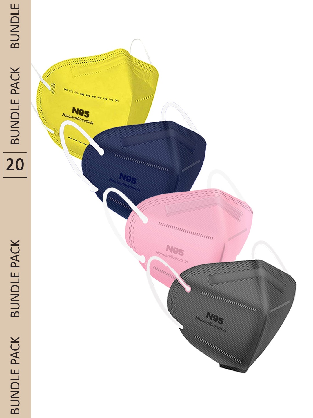 

Swiss Design Pack of 20 Assorted 5-Ply Dispossable Outdoor Masks