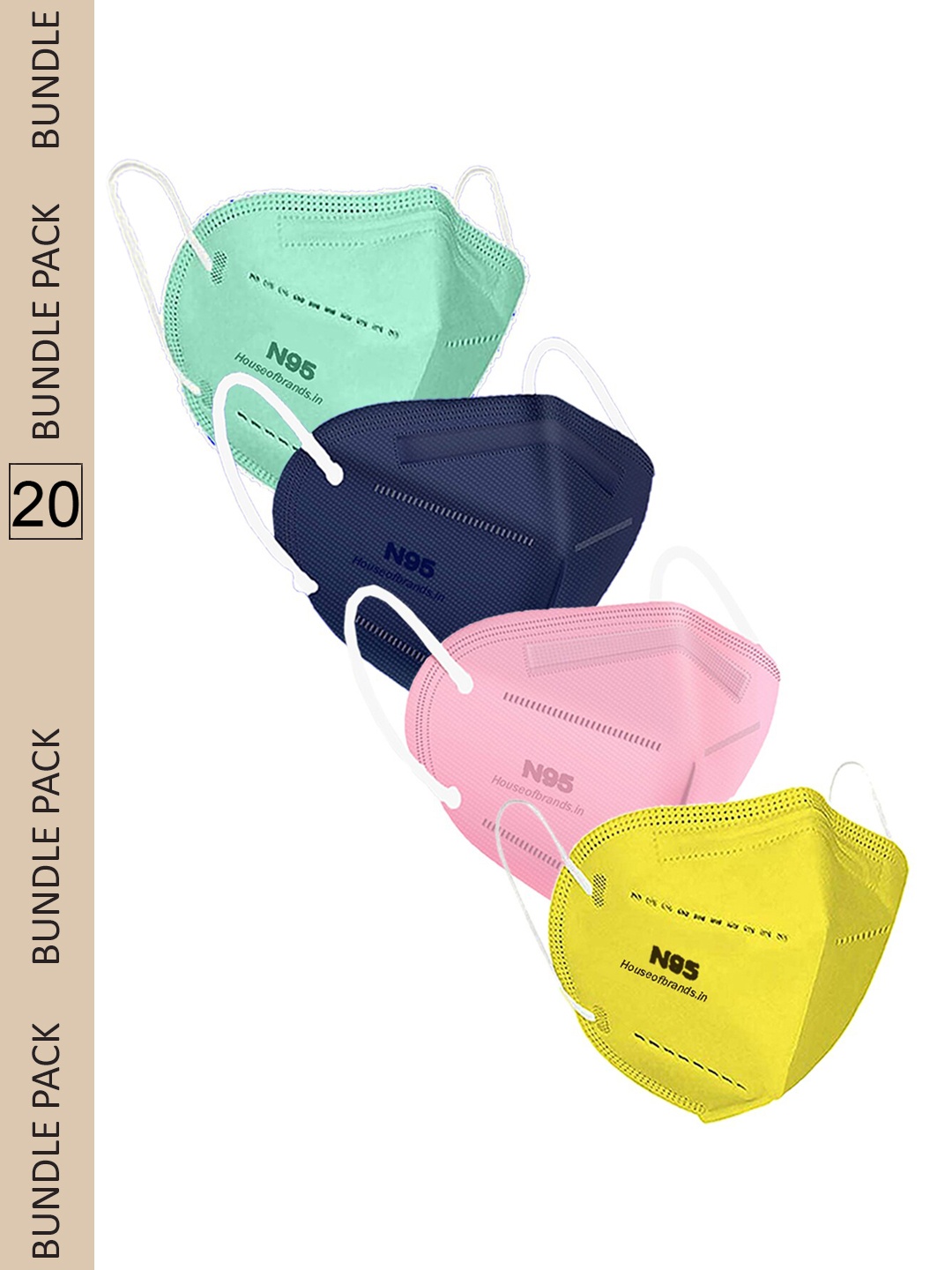 

Swiss Design Pack Of 20 Assorted Anti-Pollution Disposable N95 Masks